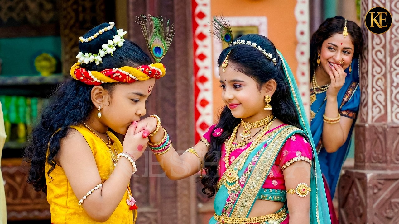 मैया की निकल पड़ी हंसी, जब बाल कान्हा ने चूमा राधा का हाथ! || Yashomati Maiyaa Ke Nandlala