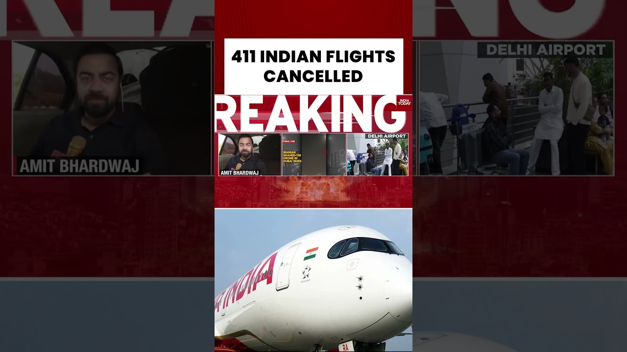 Iran-Israel War: 411 Indian Flights Cancelled Amid Middle East Airspace Crisis | #usiranwar #shorts