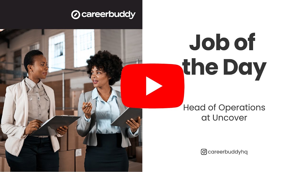 CareerBuddy | Job of The Day | Head of Operations at Uncover