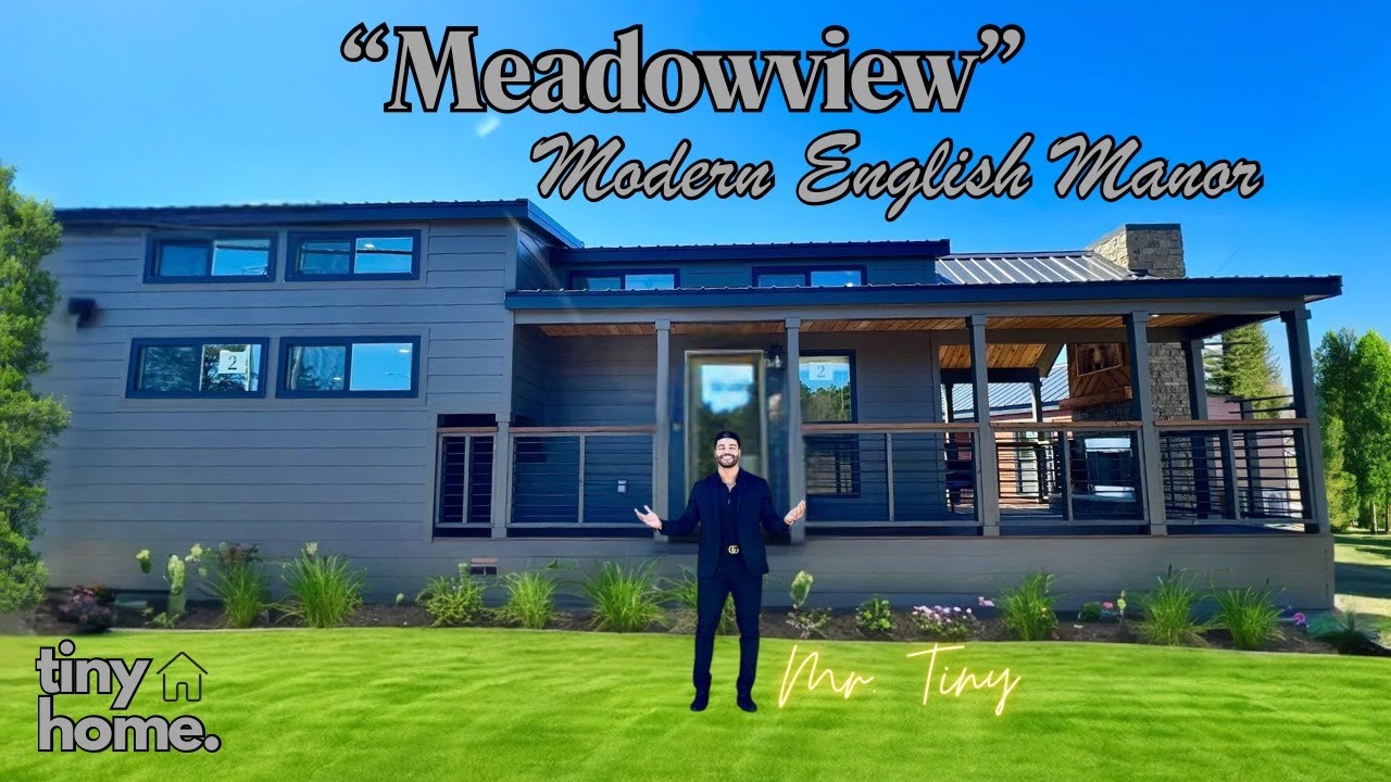 MODERN ENGLISH MANOR pt. 2 - Tiny Home with a Wrap-Around Porch and Cozy Fireplace Retreat