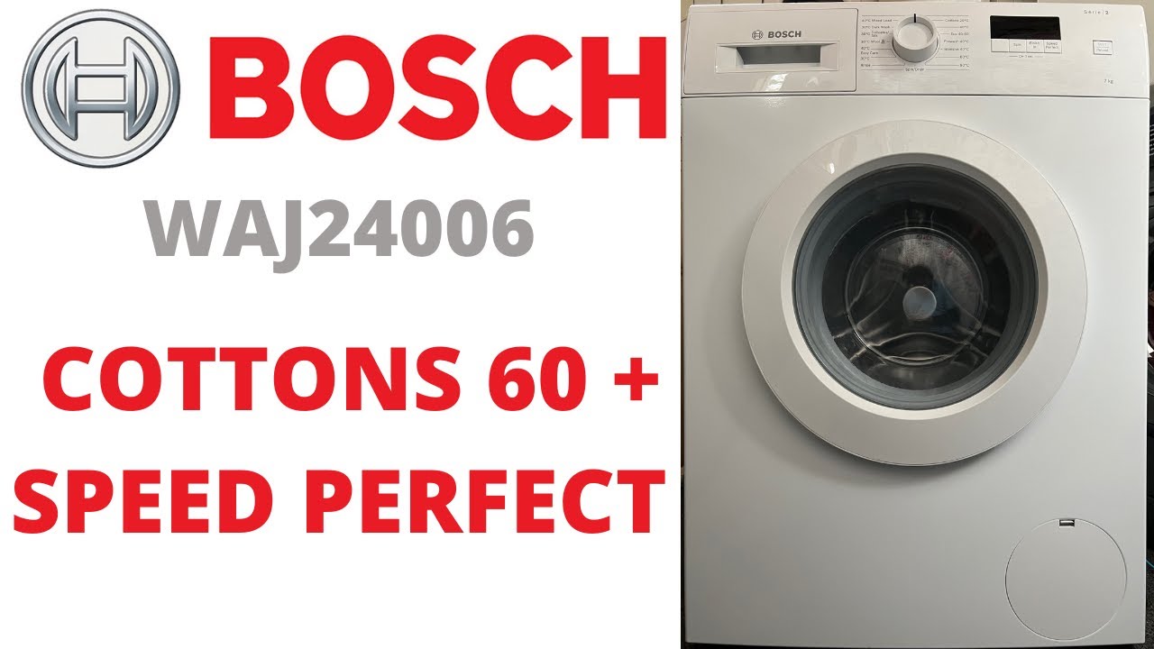 Bosch Serie 2 WAJ24006 Washing Machine - Cottons 60 + Speed Perfect