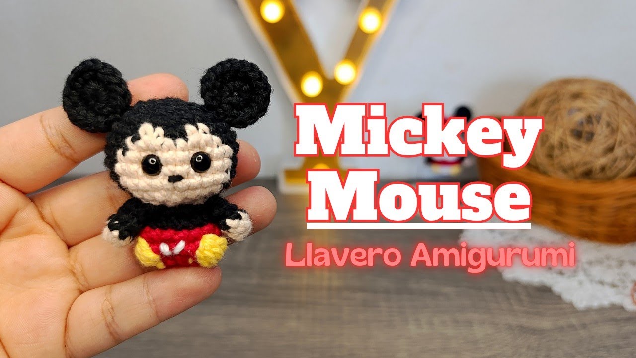 Tutorial de llavero de Mickey Mouse a Crochet | Mickey Amigurumi 