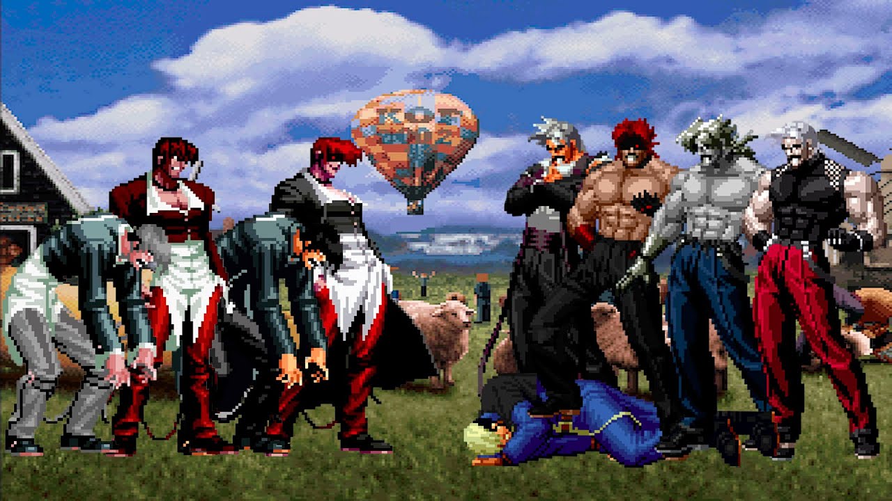 [KOF Mugen] Orochi Iori Yagami Team vs Rugal Bernstein Team