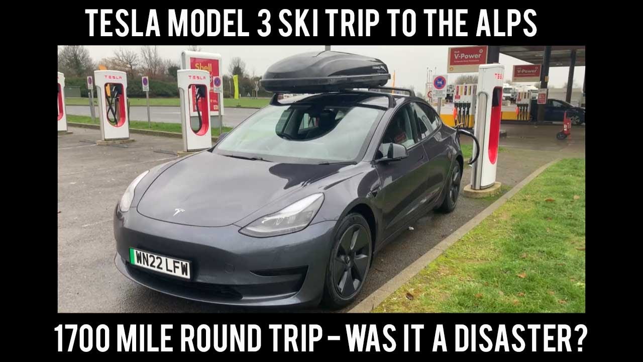 1700 mile ski trip to the Alps in a Tesla model 3 standard range - EV ski road trip