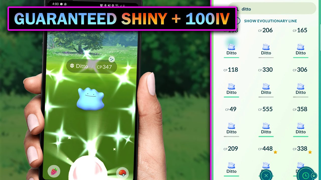 Get Guaranteed 100iv Shiny Ditto in Pokemon Go | Pokemon Go 100iv Shiny Ditto Tracker