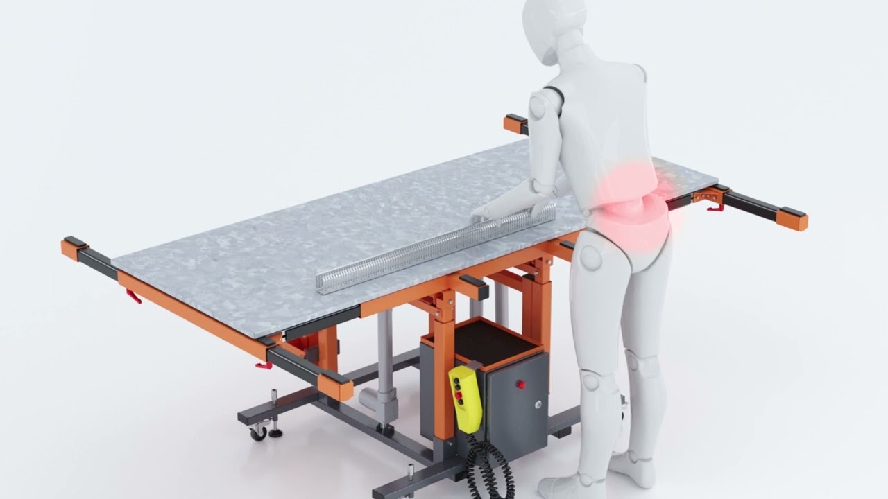 Universal assembly table E90 with electric support