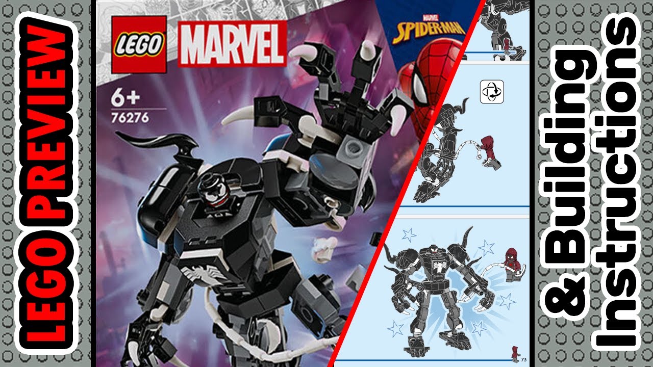 PREVIEW: 76276, LEGO Marvel, Venom Mech Armor vs. Miles Morales​ & Building Instructions! LEGO 2024