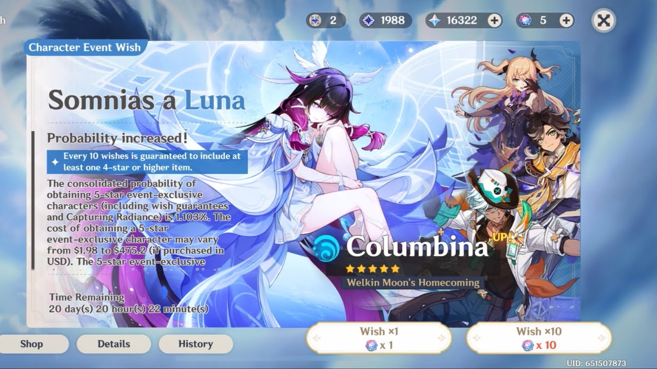 Wishing for columbina