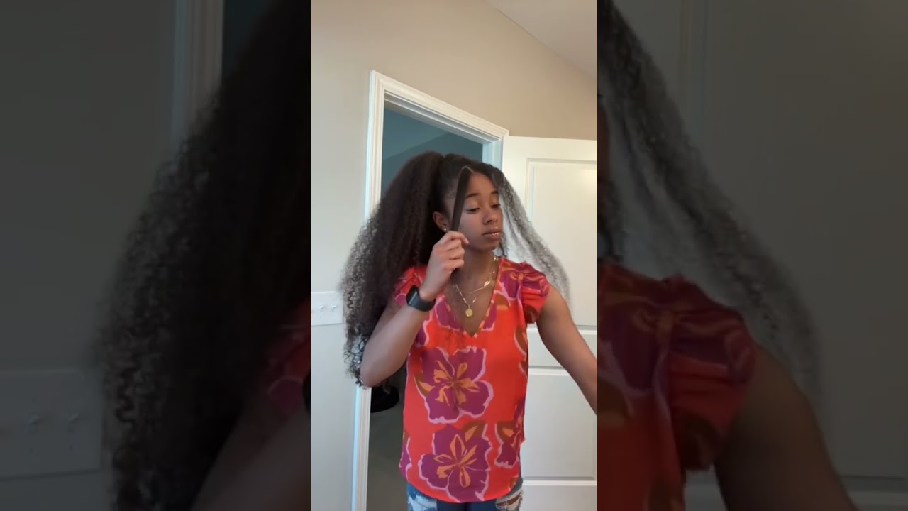 Summer hairstyle for natural hair😍 #blackhair #hair #naturalhair #naturalhairjourney #curlyhair