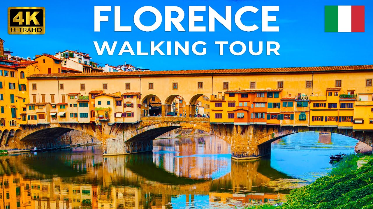 🇮🇹FLORENCE, Italy 4K☀️ Summer Walking Tour [4K HDR 60fps]