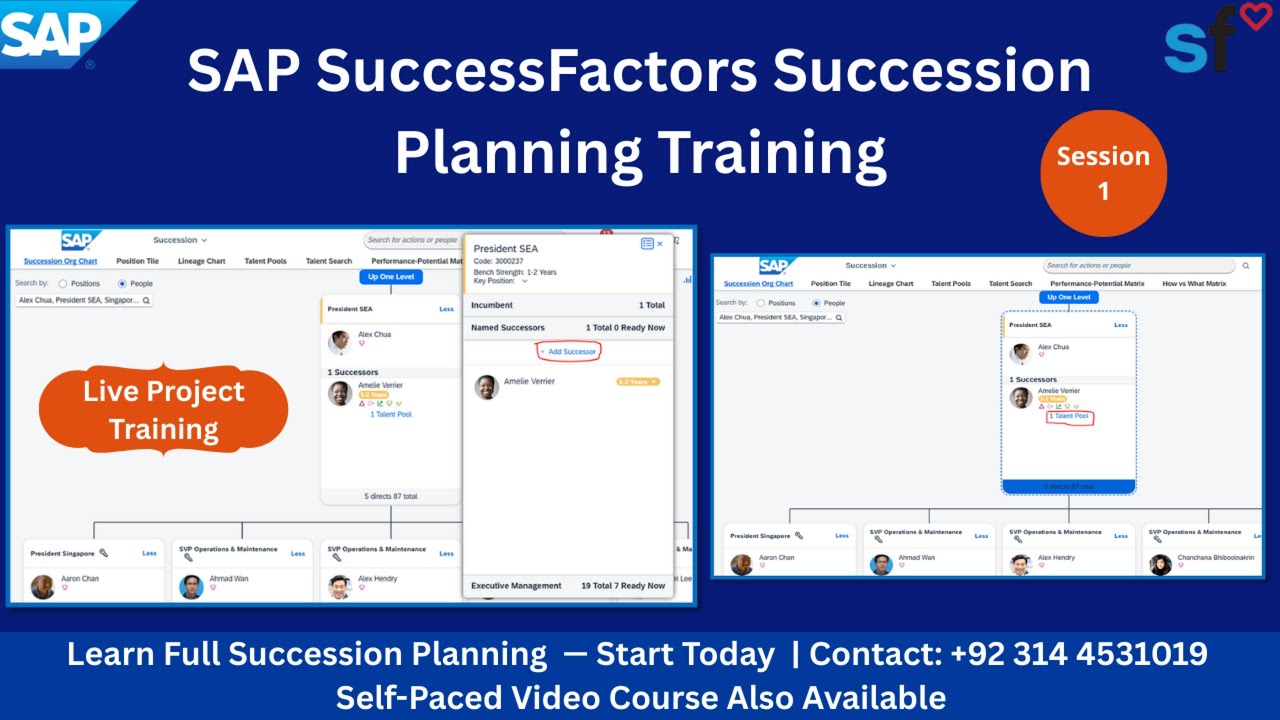 SAP SuccessFactors Succession Planning Training Session 1 by MA Consulting 2026 #sap #successfactors