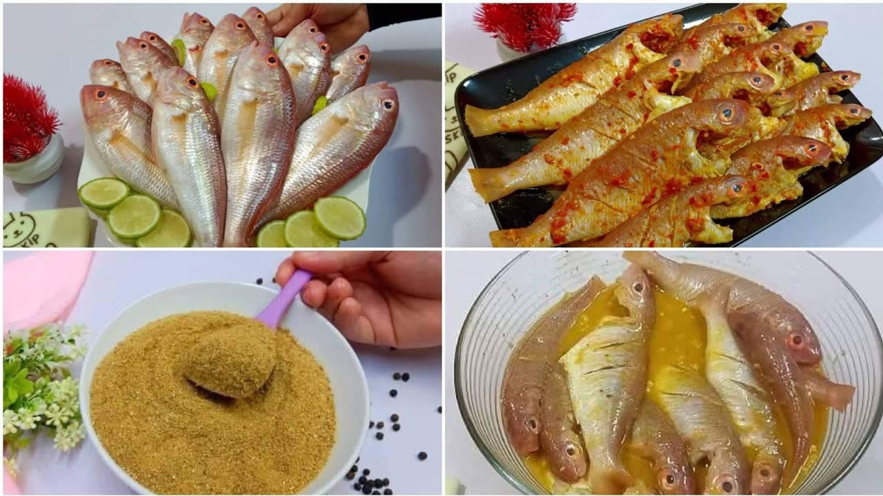السمك المقلي المقرمش  بأسرار المطاعم بدون مايشرب زيت مع رز صياديه تحفة بتوابل مش هتلاقيها عند العطار