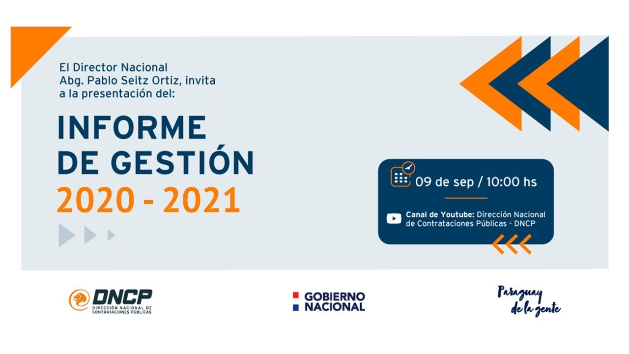 Presentación del informe de gestión 2020/2021