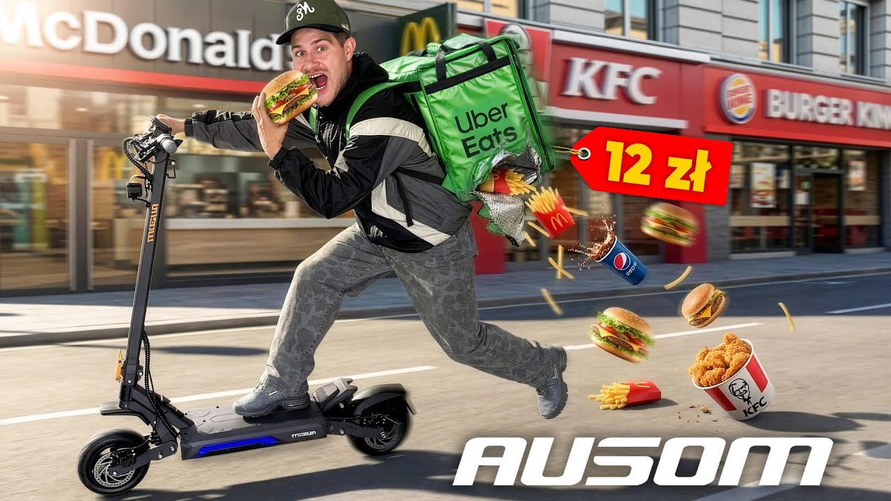 M&Oacute;J NAJGORSZY DZIEŃ jako Kurier UBER EATS | Recenzja Ausom Gosoul 2 Pro