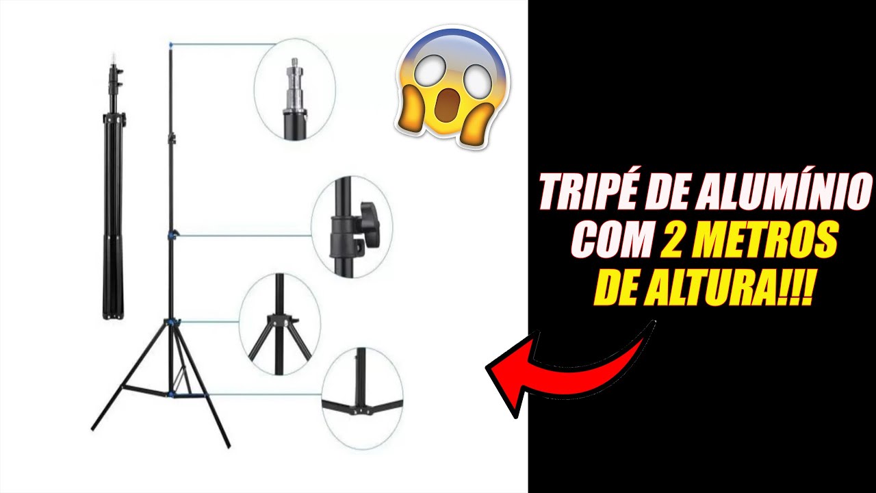 COMO MONTAR UM TRIPÉ PARA CELULAR / CÂMERA E ILUMINAÇÃO!!!
