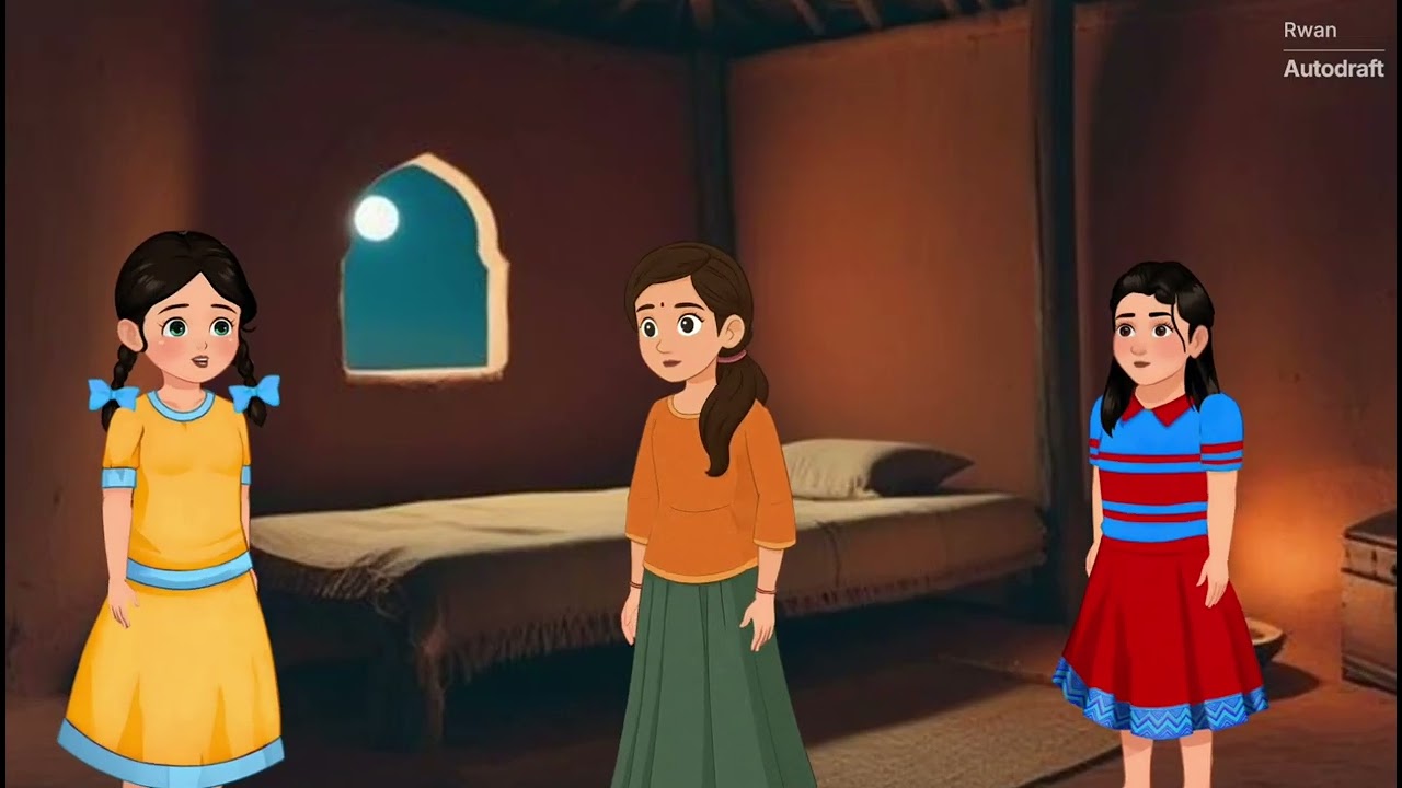 तीन बहनों की अनोखी कहानी. Cartoon video #cartoonvideo #cartoon #youtubevideos 