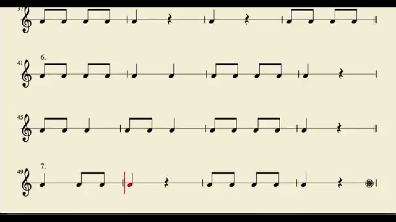 27 Ejercicios R&iacute;tmicos 2x4 R&Aacute;PIDO Aprende Solfeo Partituras en la Descripci&oacute;n