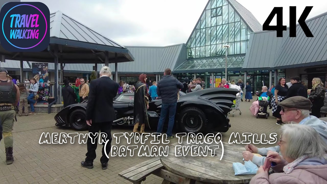 Merthyr Tydfil Trago Mills 🇬🇧 | Special Batman Event | 4K Walking Tour