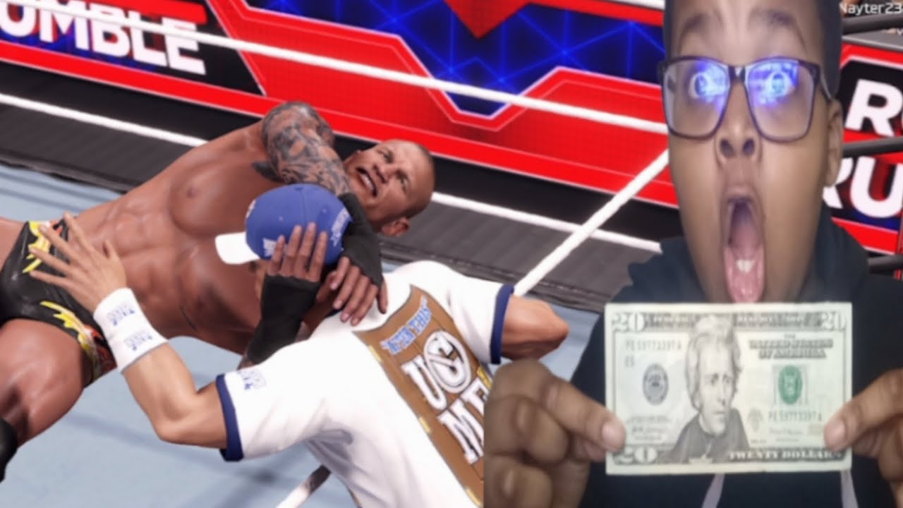 WWE 2k25 Royal Rumble But Every Elimination is 20 dollars