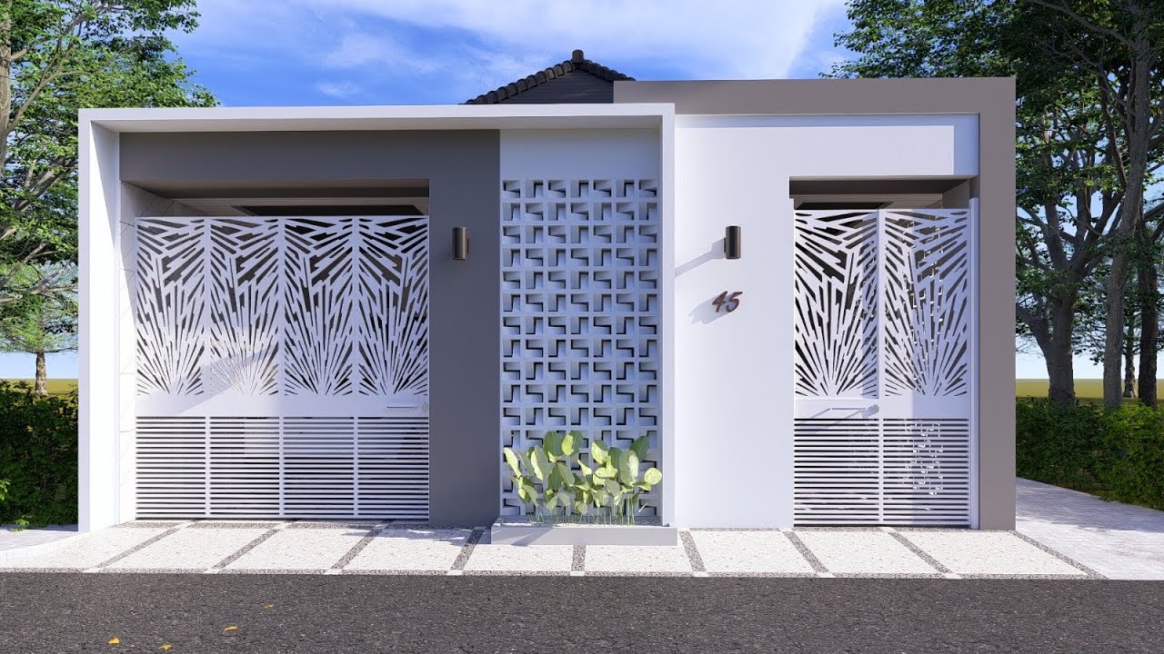 DESAIN RUMAH TROPIS 8X22 METER