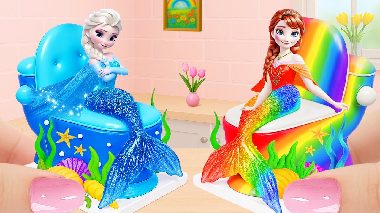 Enjoyable Making Miniature Rainbow Fondant Mermaid Cake 💗 Amazing Princess Cake by Tiny Joy Bakes