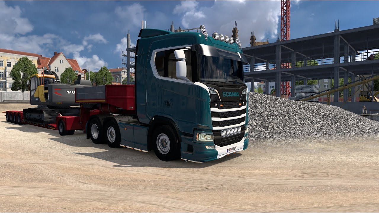 Massive Excavator Transport to Zurich | Euro Truck Simulator 2 Gameplay
