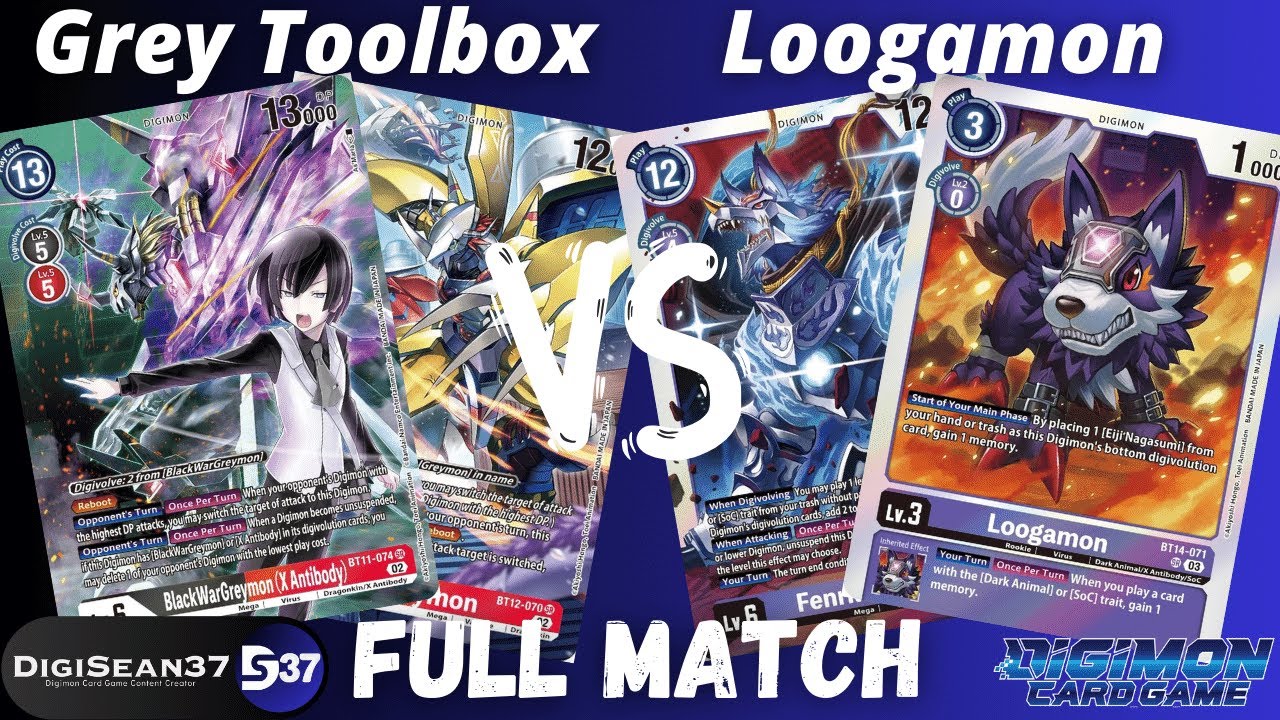 Anti Meta Greymon Toolbox VS Loogamon | Digimon Card Game | BT14 Blast ACE