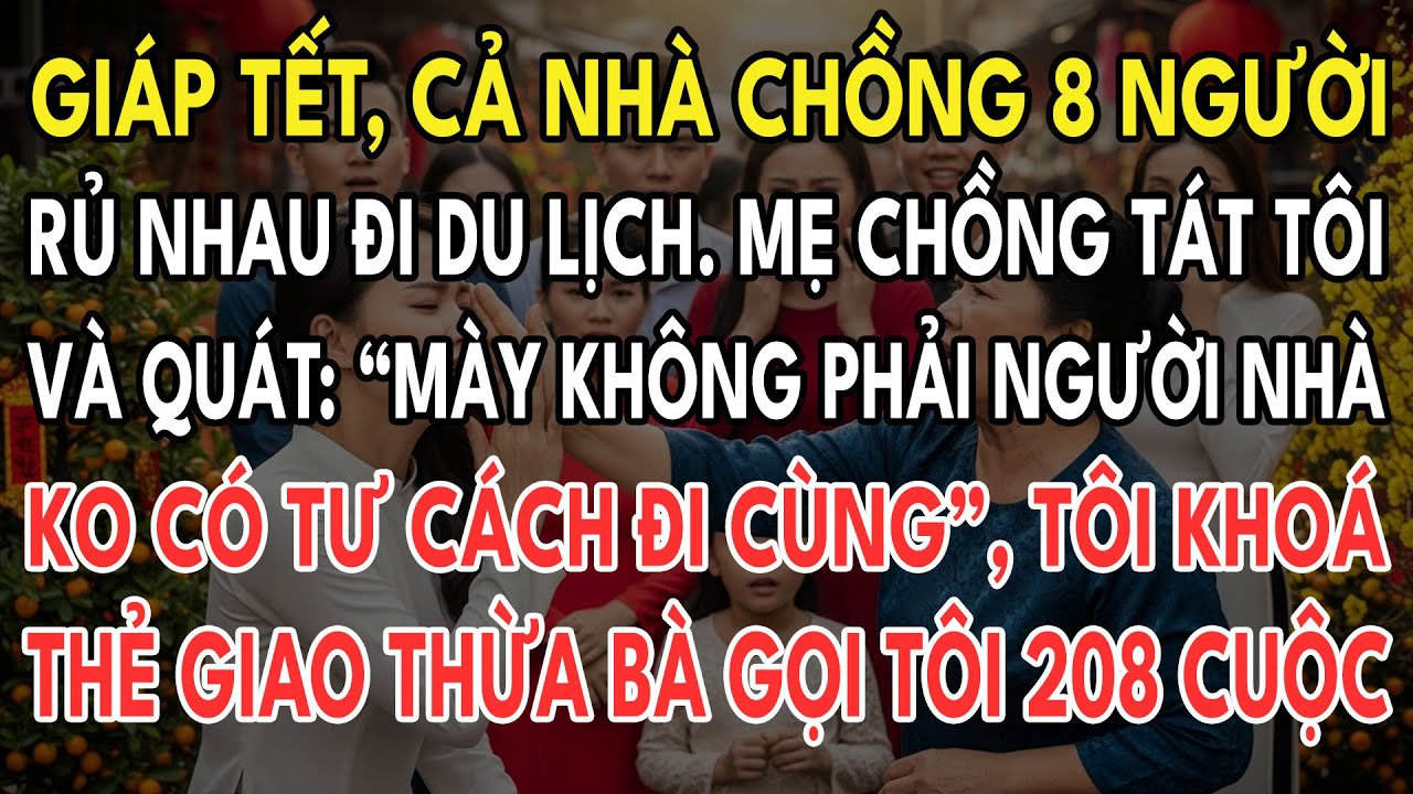 Giáp Tết, Cả Nhà Chồng 8 Người Rủ Nhau Đi Du Lịch Nước Ngoài, Mẹ Chồng Quát Mày Không Phải Người Tao