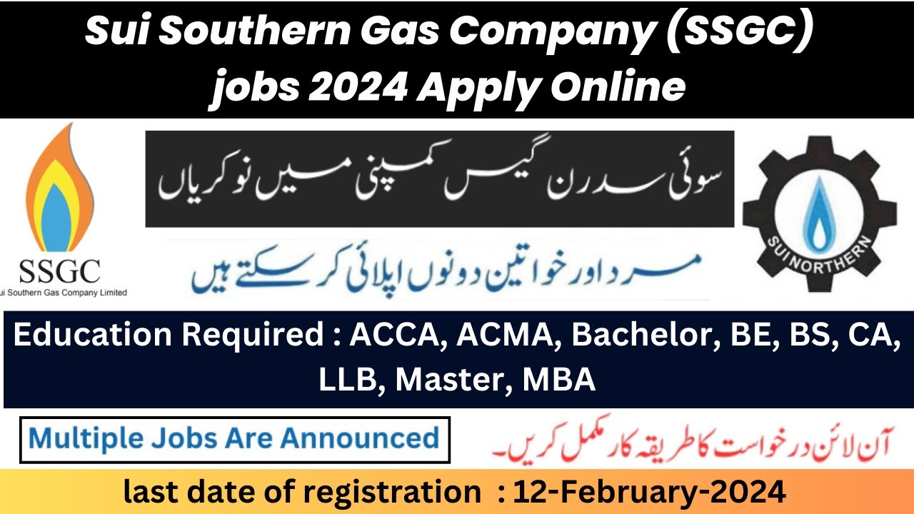 Sui Southern Gas Company (SSGC) Jobs 2024 | Apply Online | No Application Fee | Career Opportunities