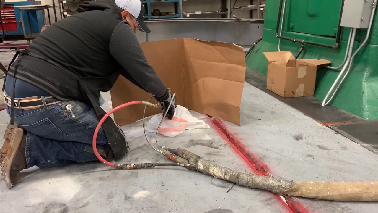 Amazing Factory Floor Repair Using Polyurethane Foam