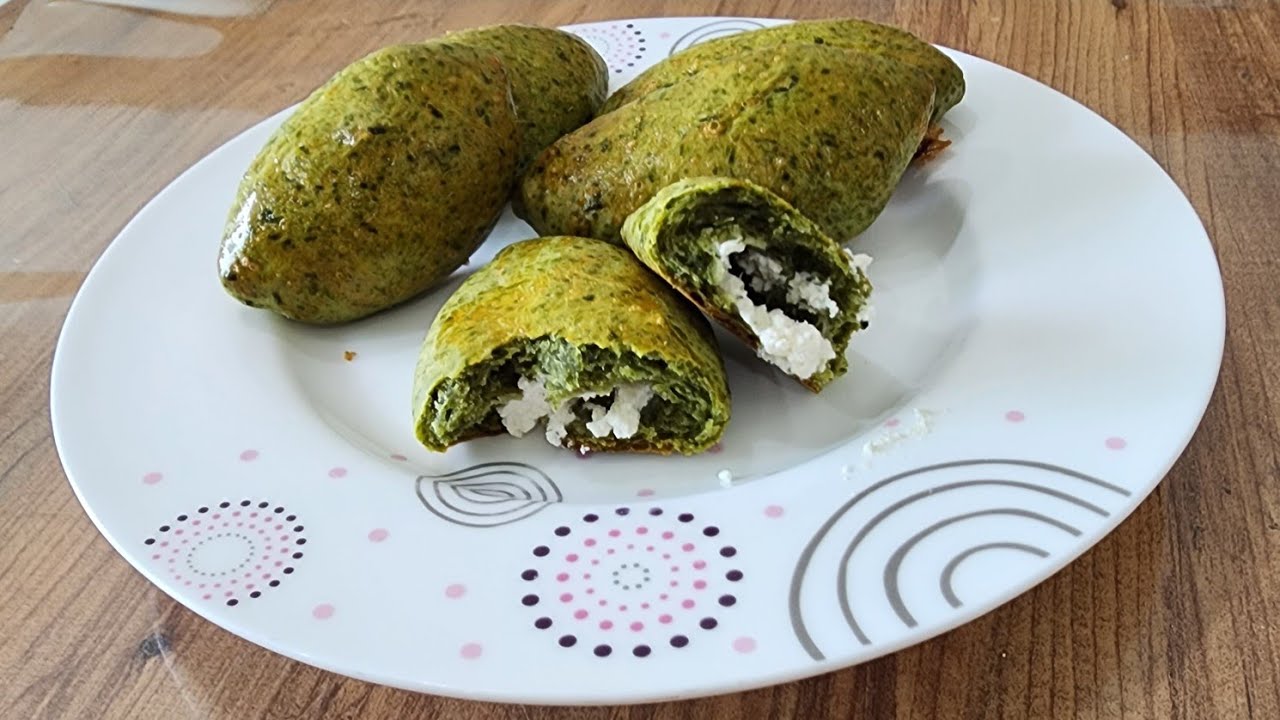Damak çatlatan yaptığım anda biten ıspanaklı labneli poğaça🥬🥟🧀😍