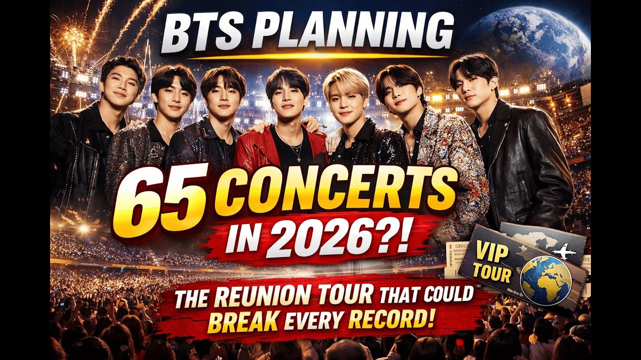 BTS планируют 65 концертов в 2026 году?! Воссоединительный тур, который может побить все рекорды.