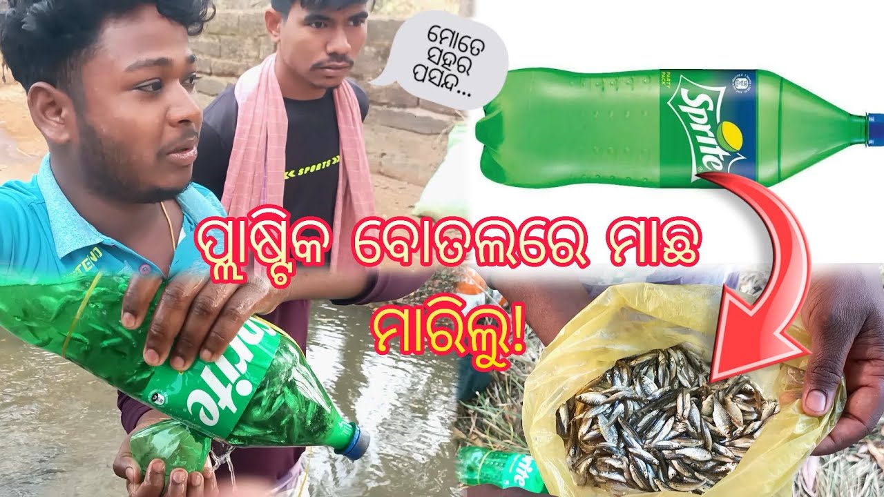 ପ୍ଲାଷ୍ଟିକ ବୋତଲରେ ମାଛ ମାରିଲି 😲 | ଗାଁ ନଈରେ | Vlog 04 | Bapi Vlogs