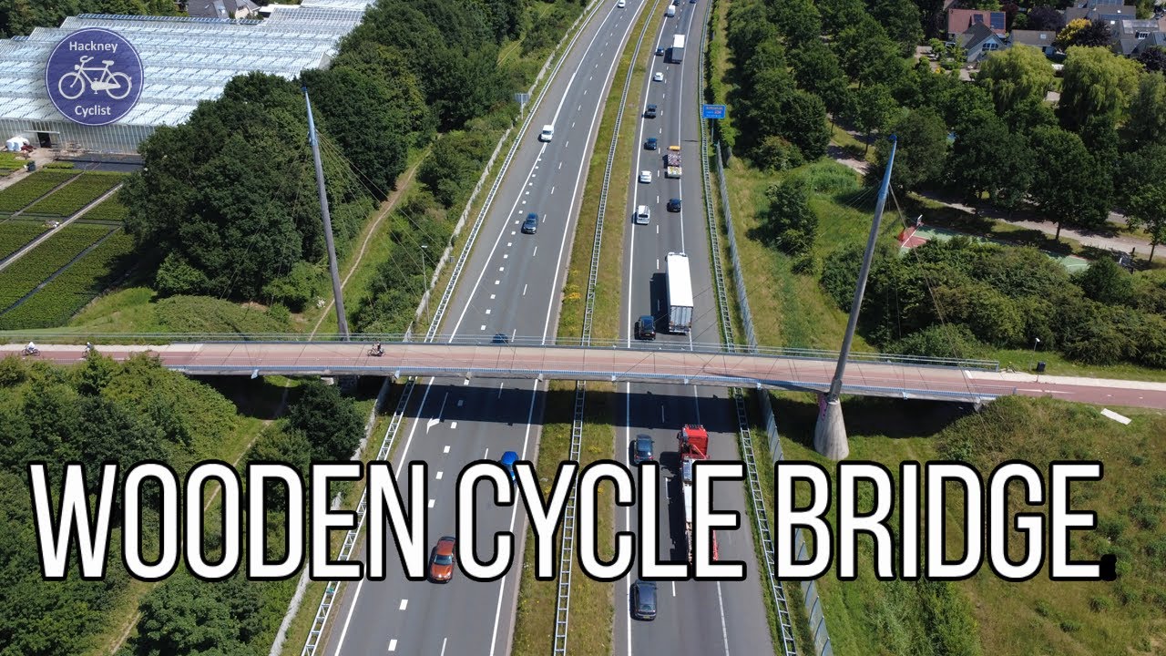 Botterbrug bicycle bridge | Harderwijk NL | 4K Drone Video