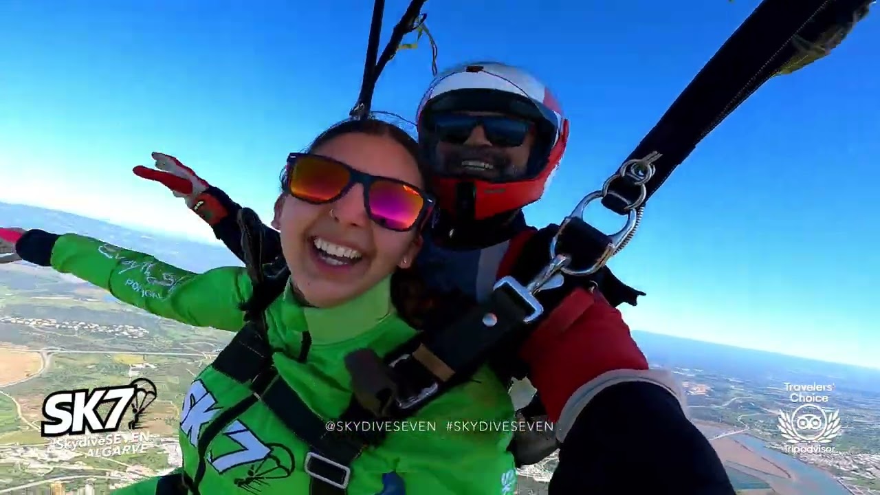 Tandem Skydive Salto de Paraquedas Algarve Lara