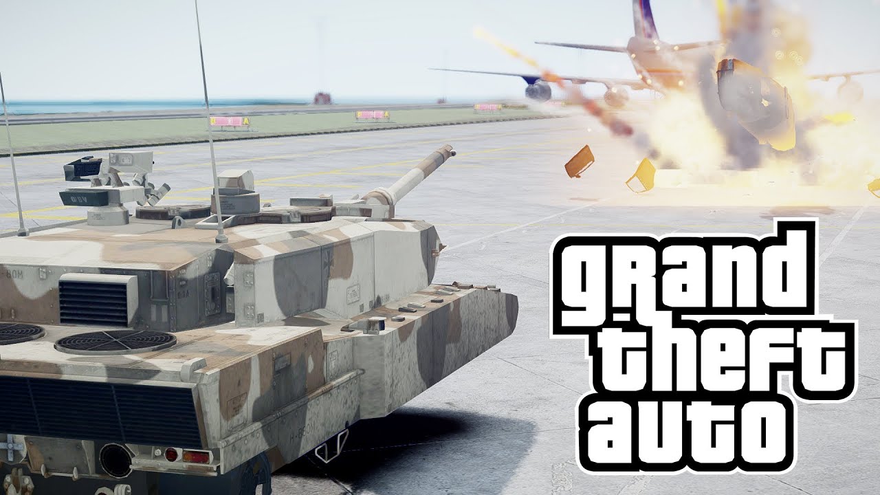 Leopard 2A7 GTA 5 ATTACKS LIBERTY CITY - GTA 4