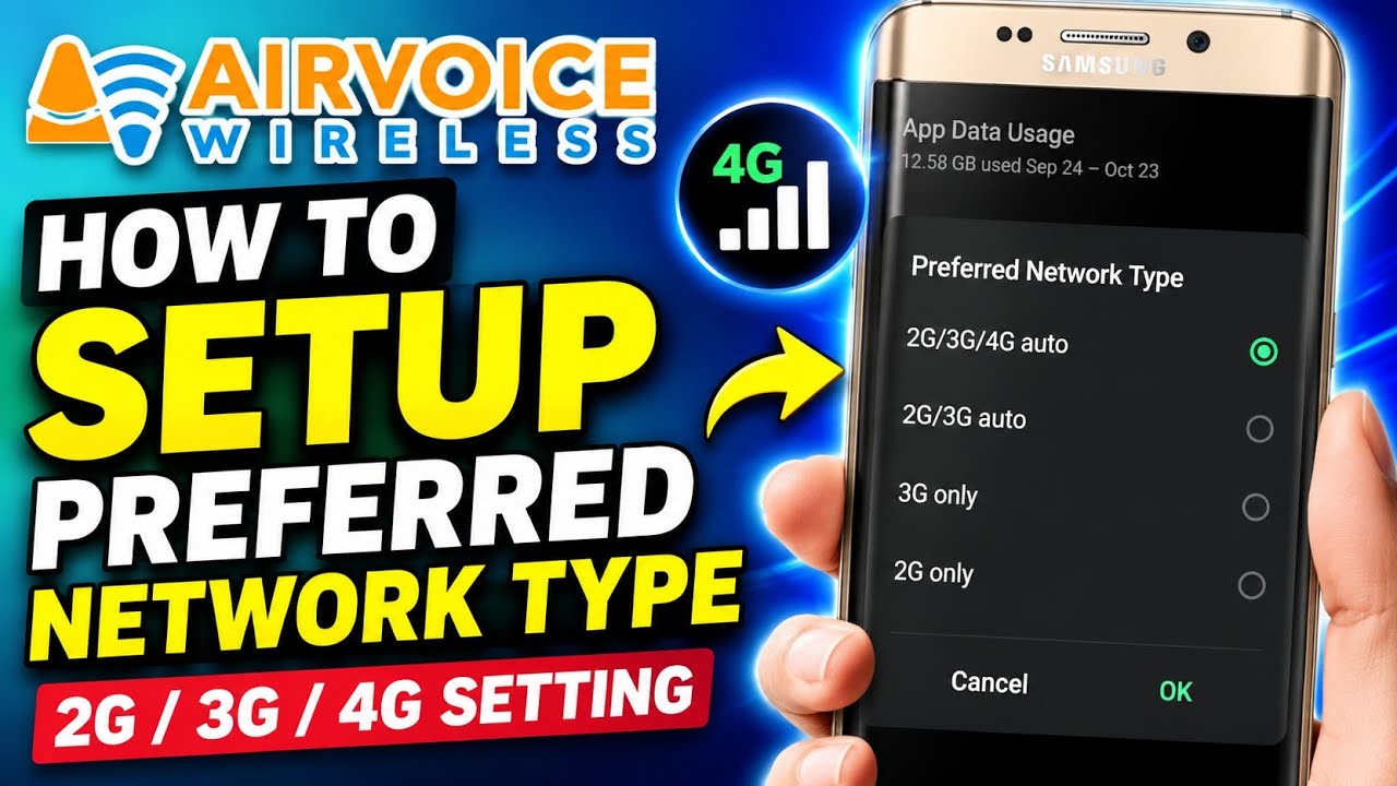 Airvoice 4G LTE internet APN settings manually for android