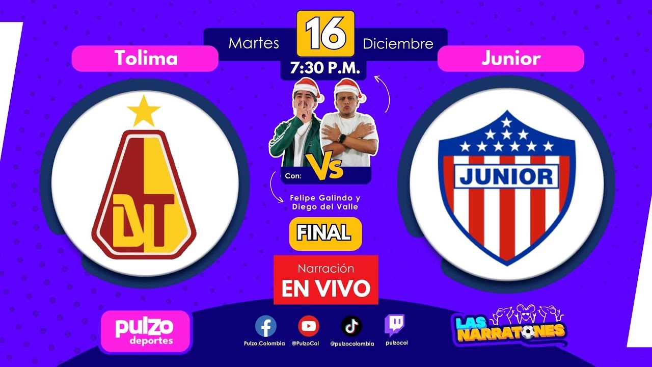 EN VIVO: Tolima vs. Junior &ndash; Gran Final (Vuelta) Liga BetPlay | Pulzo Deportes
