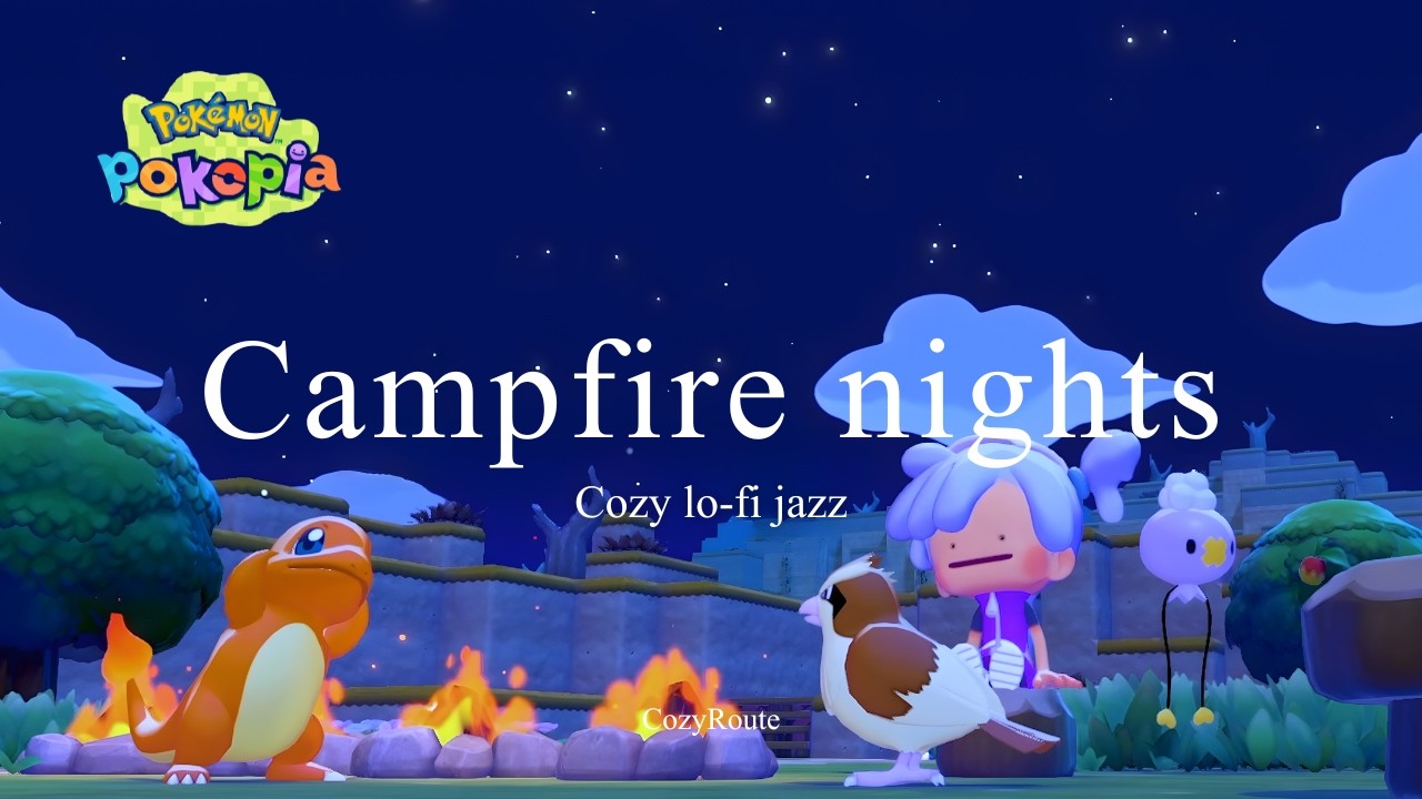 Cozy Jazz | Campfire Nights | Pokémon Pokopia Ambience
