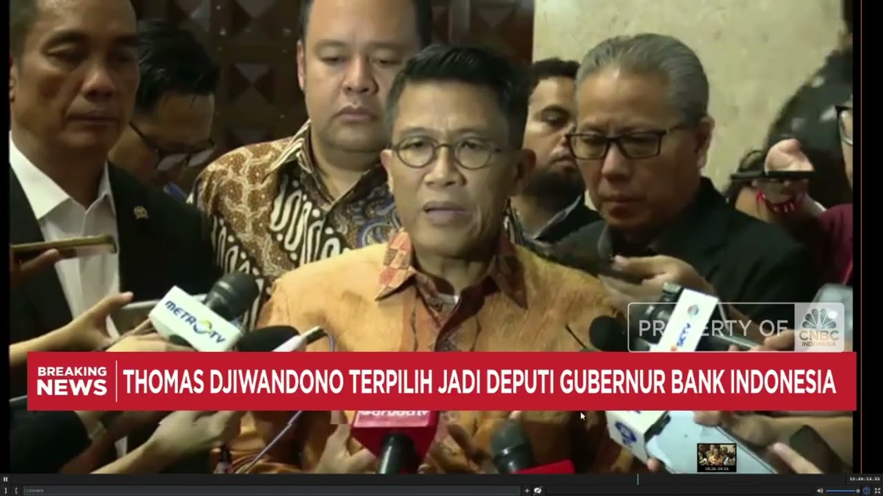 Thomas Djiwandono Terpilih Jadi Deputi Gubernur Bank Indonesia