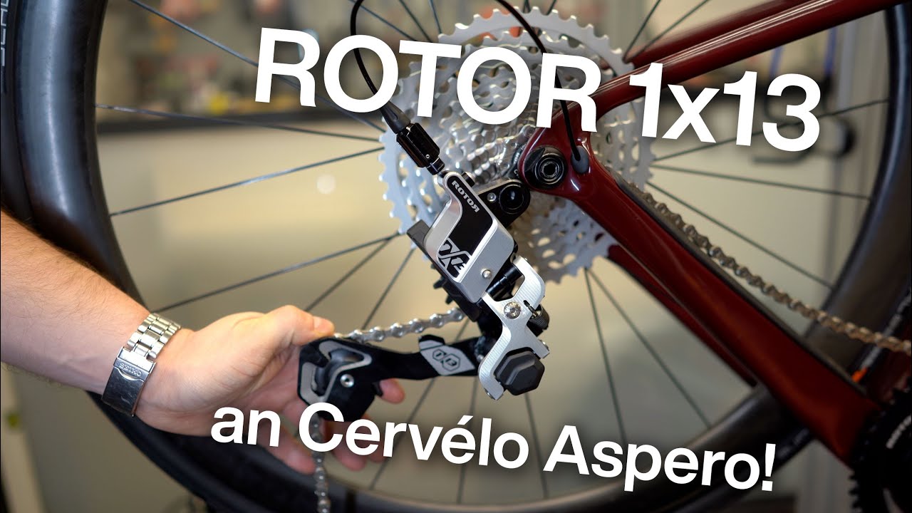 Cervelo Aspero Burgund/Orange mit Rotor 1x13 Schaltgruppe Rotor inSpider & 10-40 Kassette