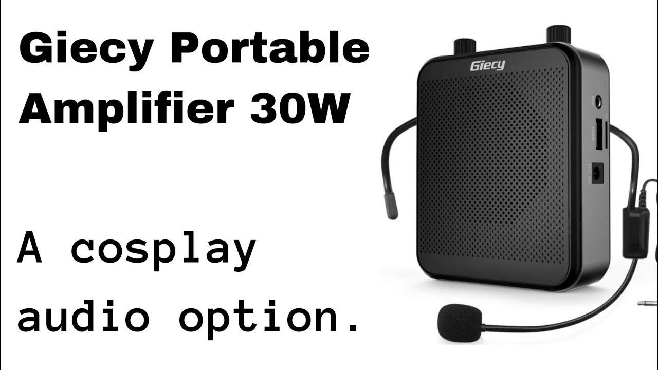 Giecy 30W Portable Voice Amplifier Speaker with SD card, Reverb/Echo, USB