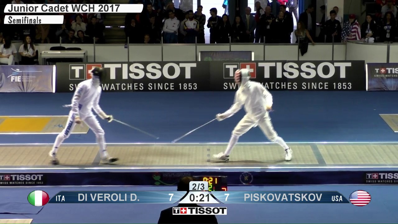 FE M E Individual Cadets Plovdiv BUL World Championships 2017 Semifinal 01 podium DI VEROLI ITA vs P
