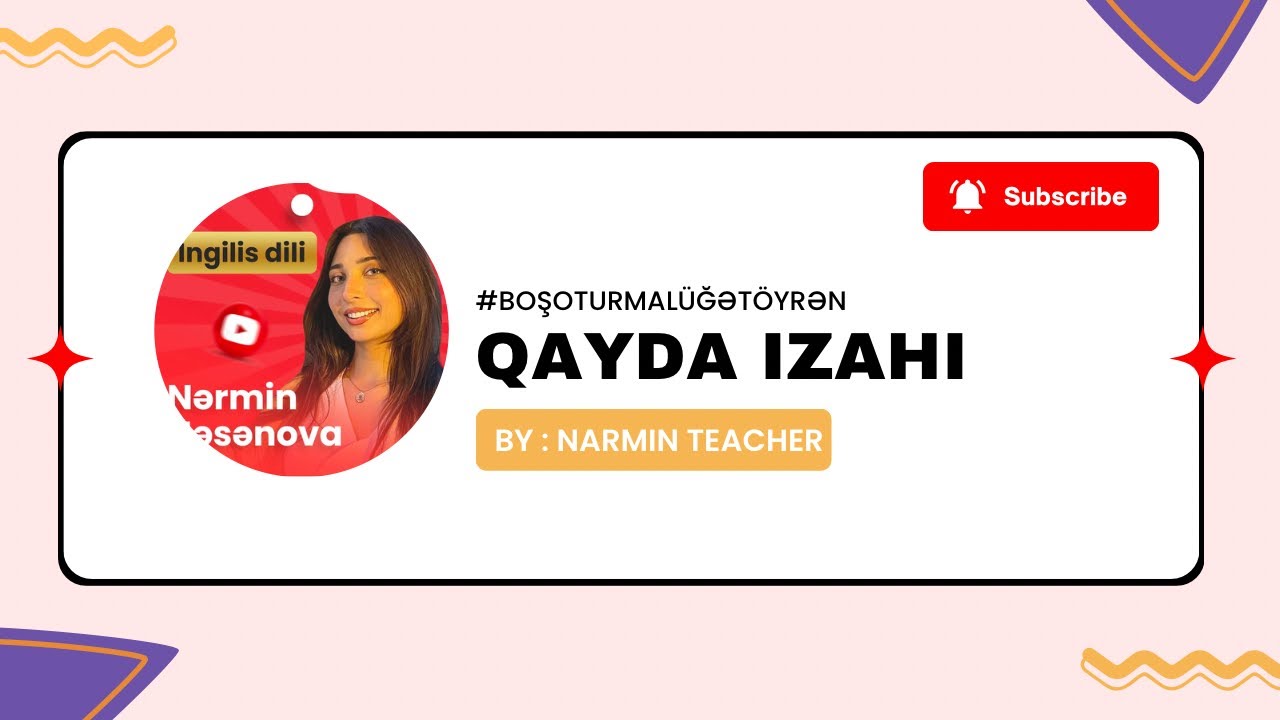 Tənbəllik edib dərsə gəlməyənlər üçün izah videosu))