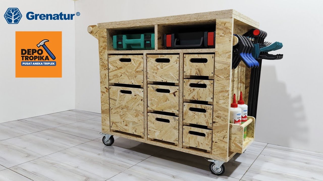 Membuat Lemari Perkakas Pengerjaan Kayu menggunakan Grenatur&reg; osb - Woodworking