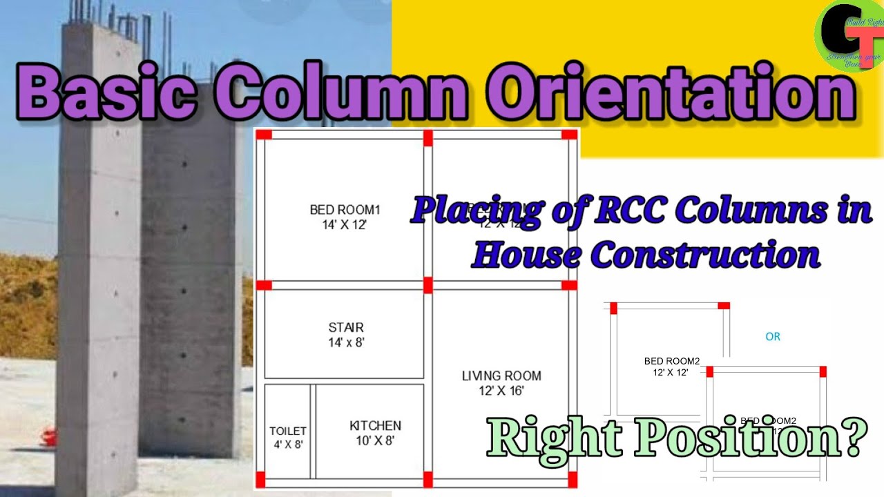 Basic Column Orientation in Building | Placing of RCC Columns in Right Position | House Construction