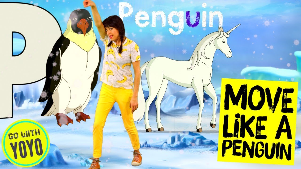 Penguin Exercises for Kids 🐧| PENGUIN DANCE | Go with YoYo Fitness Fun Brain Breaks