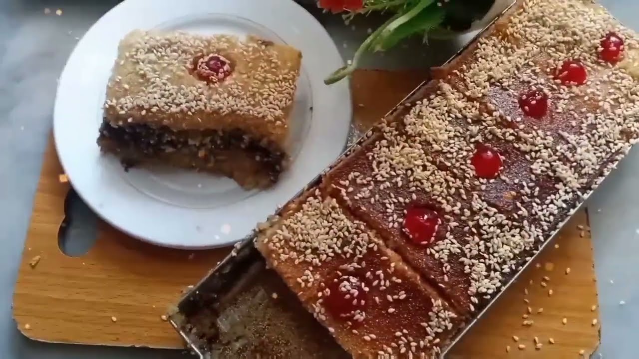 بسبوسه محشيه طريقه رائعه احسن من قلب اللوز وجديها عندك رمضان ان شاء الله 