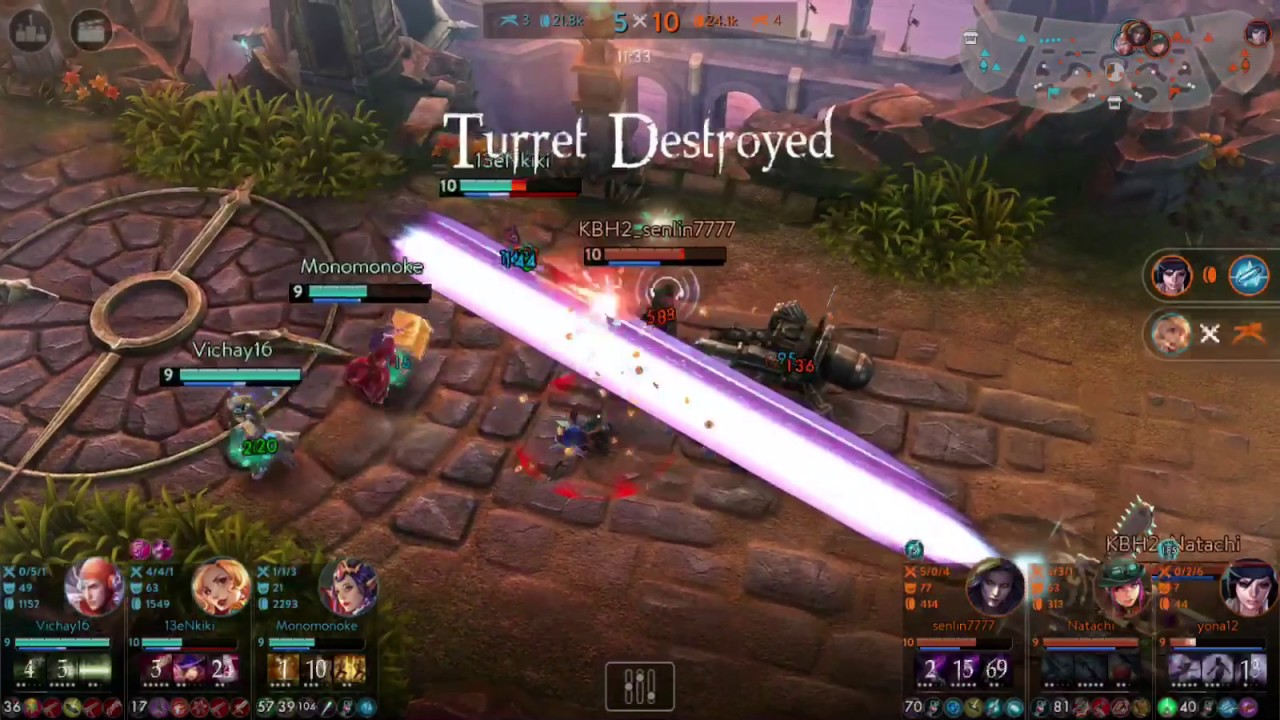 Lin,Rotha,Kim(samuel,joule,catherin) vainglory gameplay Ver 1.24