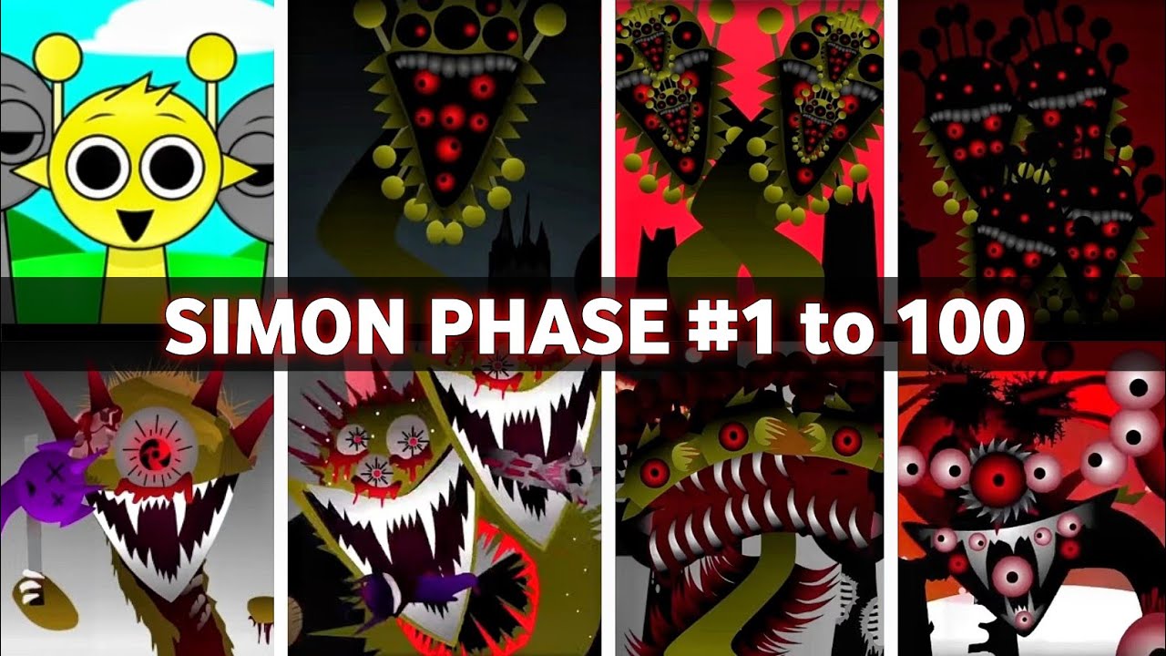Incredibox - Sprunki phase 1 to 100 Simon in ALL Different Mods